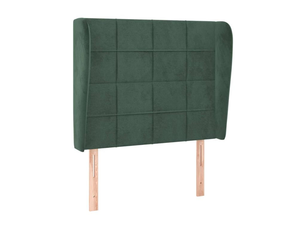 Lit en velours vert, 83 x 23 x 118 cm