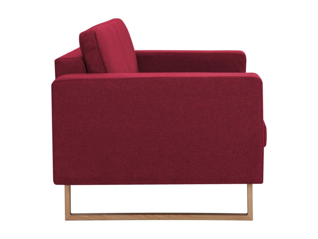 Canapé en tissu rouge