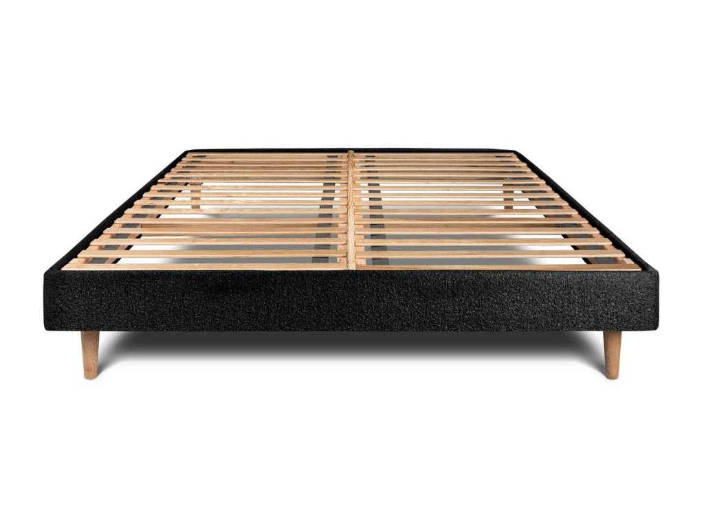 Mobilier d'intérieur en tissu bouclé noir, 140 x 200 cm