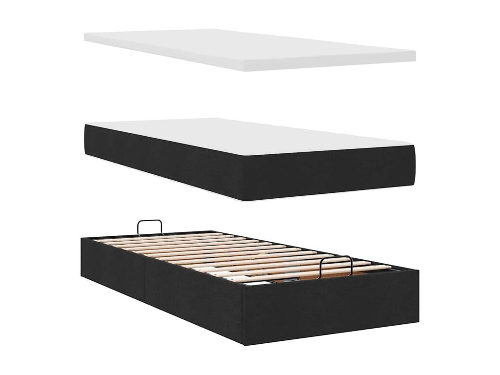 Matelas en tissu noir, 80 x 200 cm