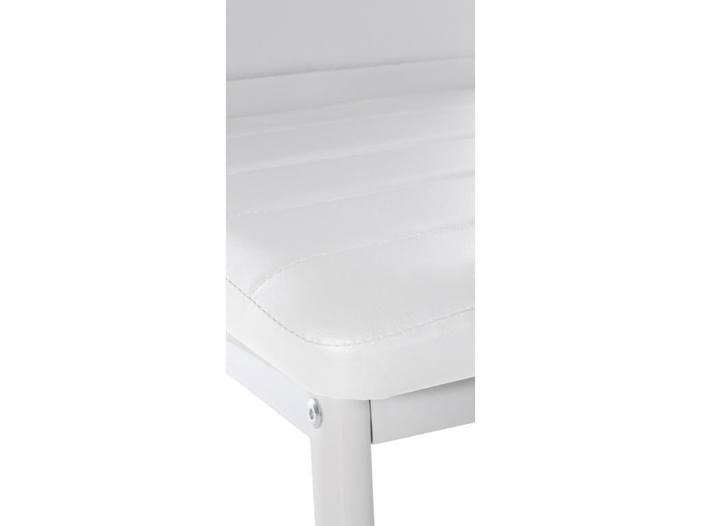 Fauteuil en cuir blanc - dlz1766459520993