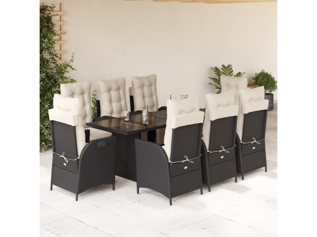 Meubles de maison en résine tressée noire