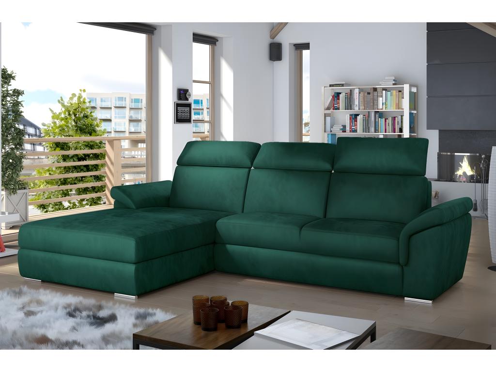 Canapé-lit en velours vert