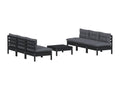 Ensemble de mobilier de jardin en pin noir - dlz1766459822212