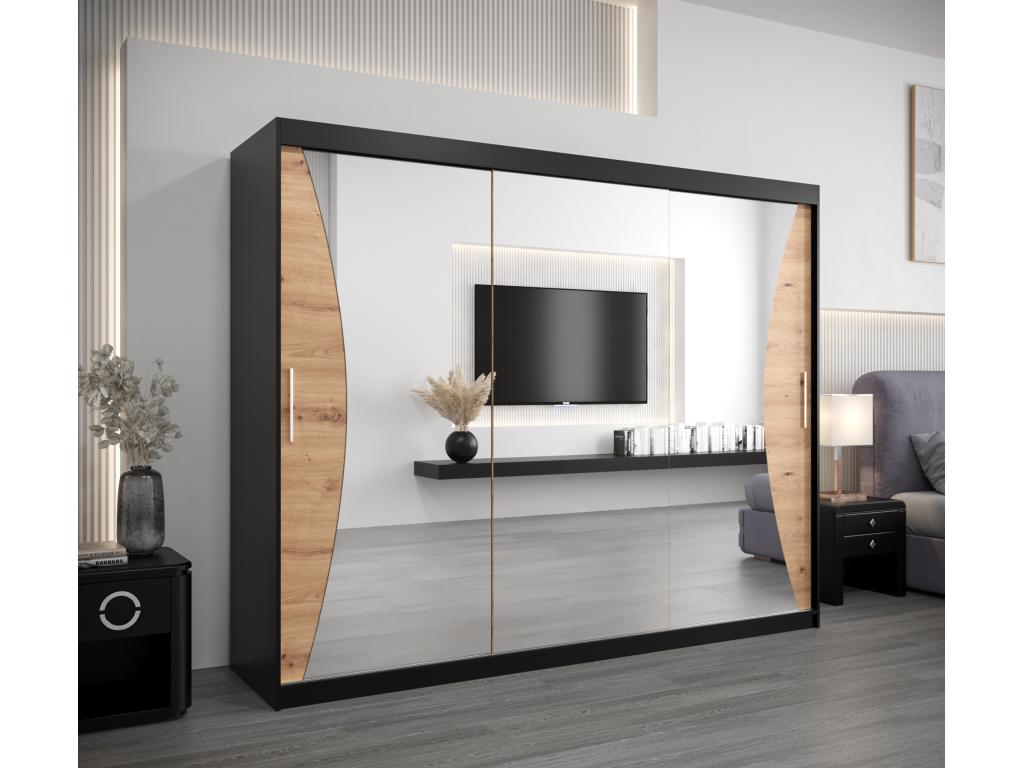 Armoire noire, 250 x 62 x 200 cm