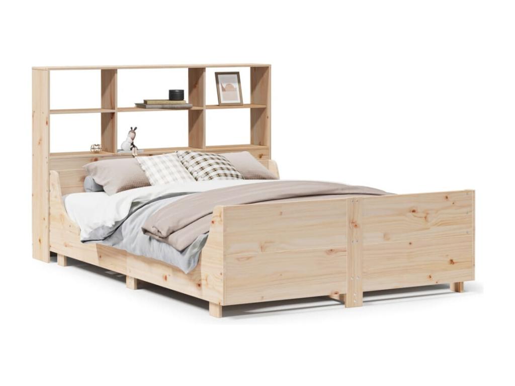 Matelas en bois massif marron, 160 x 200 cm