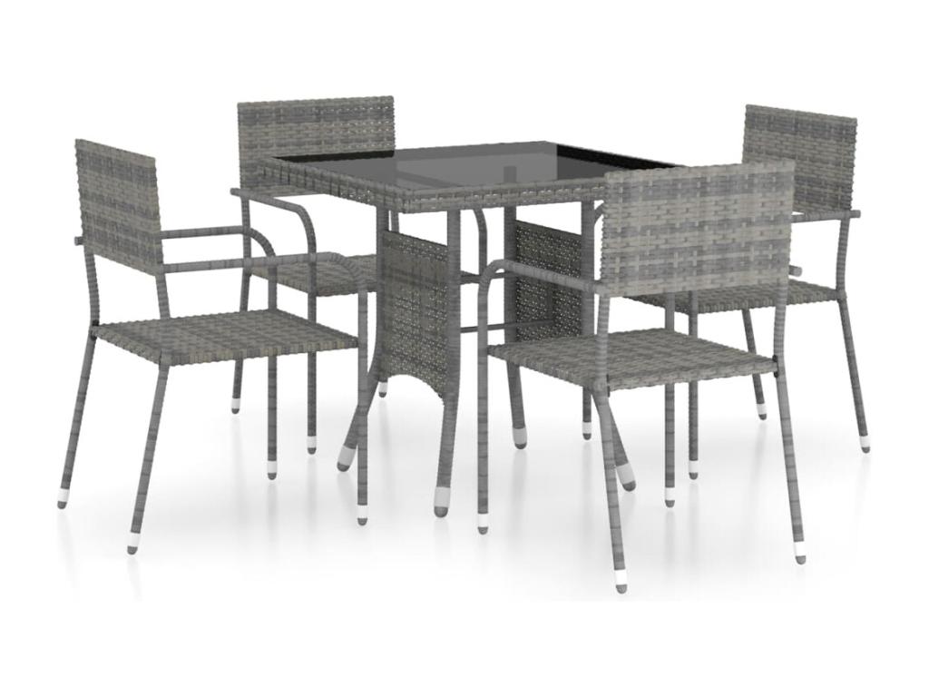 Meubles de maison en résine tressée anthracite