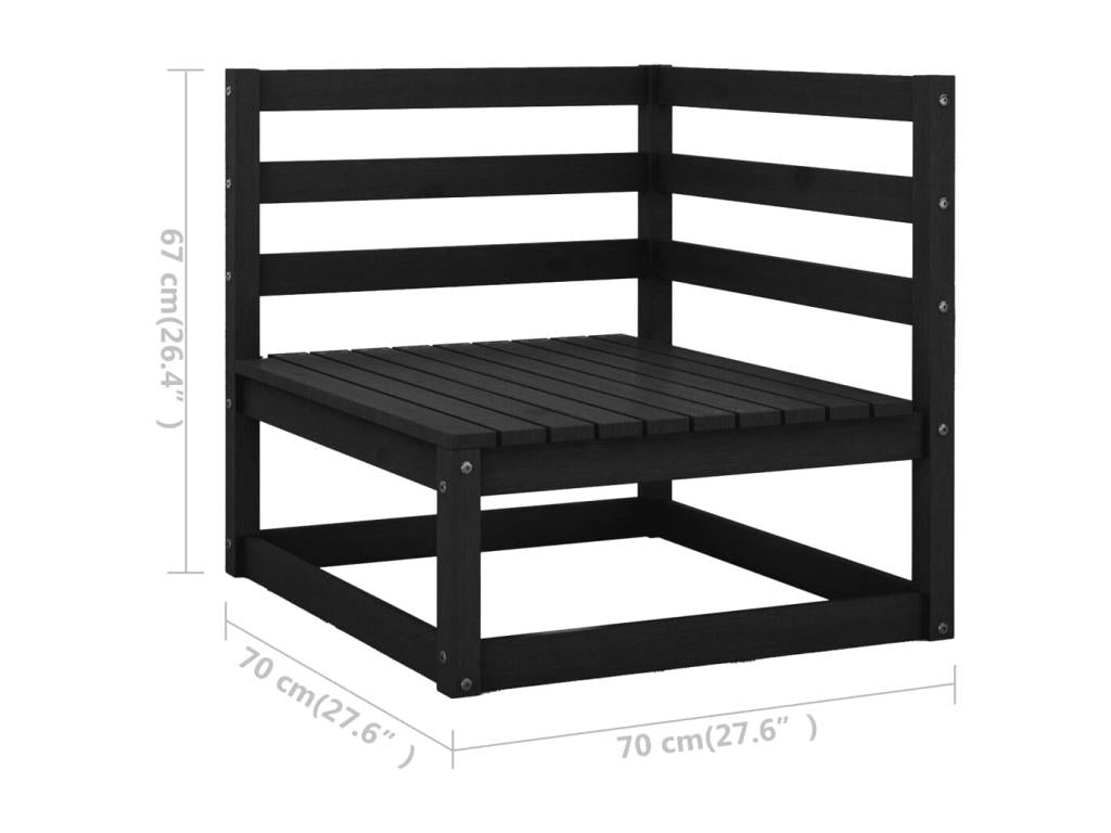 Ensemble de mobilier de jardin en pin noir - dlz1766459818747