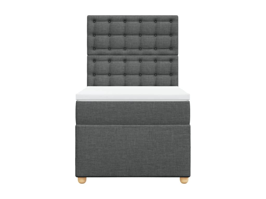 Matelas en tissu gris, 90 x 190 cm - dlz1766459330259