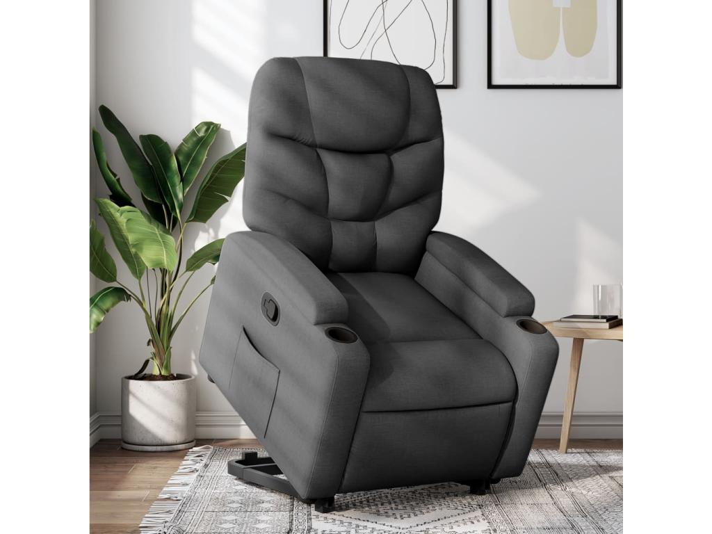 Fauteuil d'appoint en tissu gris - dlz1766459990047