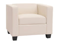 Fauteuil d'appoint en cuir blanc, 86 x 75 x 70 cm