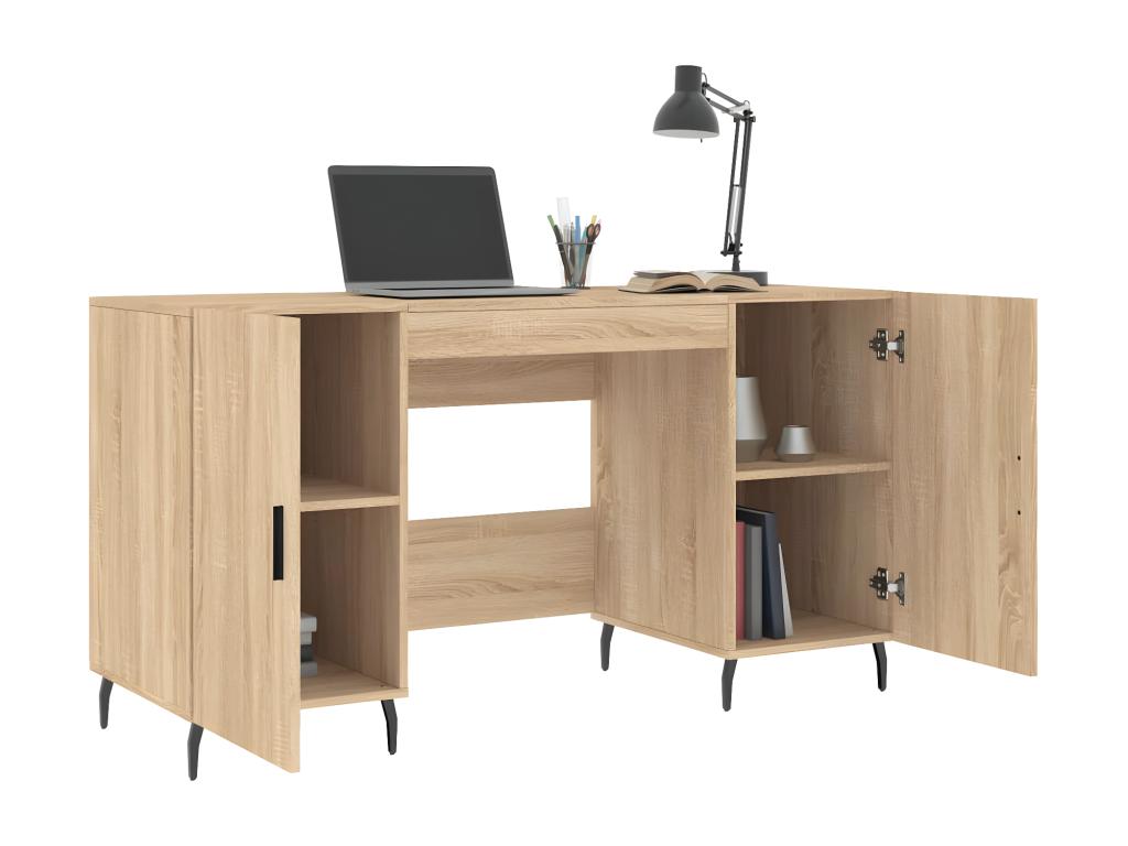 Meubles de maison en bois d'ingénierie brun, 140 x 50 x 75 cm