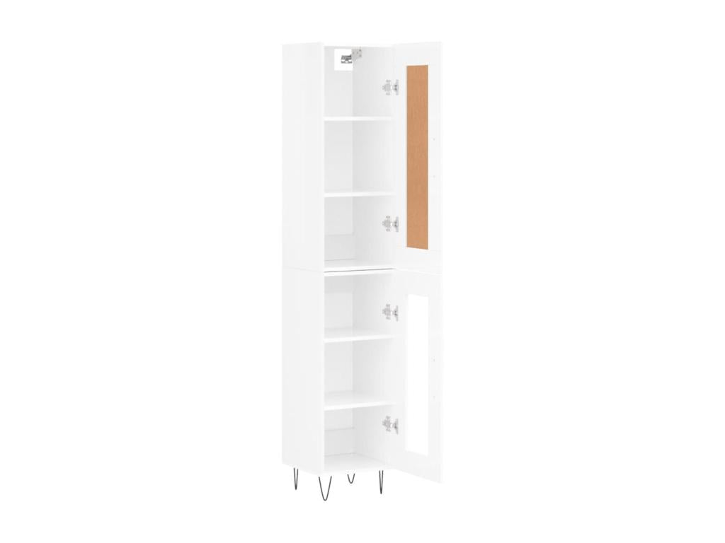 Buffet en bois d'ingénierie blanc, 34,5 x 34 x 180 cm - dlz1766459894055