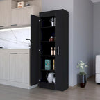 Armoire de rangement blanche à 5 étagères