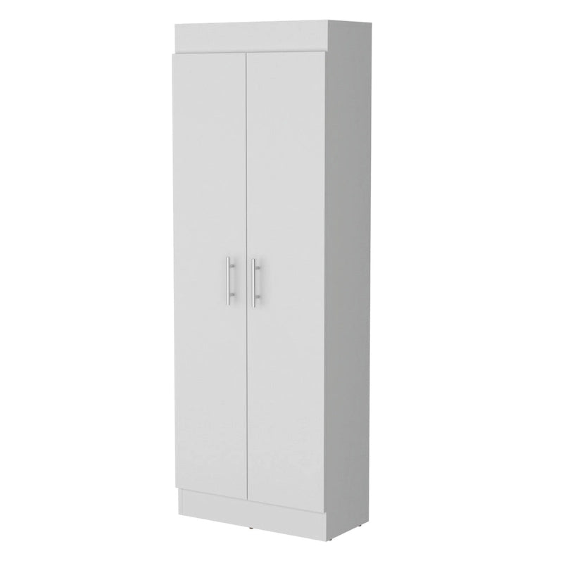 Armoire de rangement blanche à 5 étagères