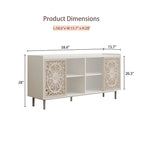 Meuble de salon style milieu du siècle, meuble TV, rangement de cuisine, buffet vitrine blanc, adapté aux meubles TV