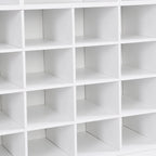 Meuble console à chaussures au design élégant avec 24 compartiments, meuble à chaussures moderne avec base incurvée, buffet polyvalent de haute qualité