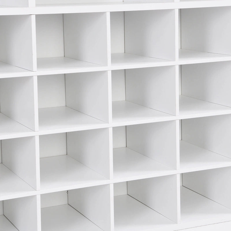 Meuble console à chaussures au design élégant avec 24 compartiments, meuble à chaussures moderne avec base incurvée, buffet polyvalent de haute qualité