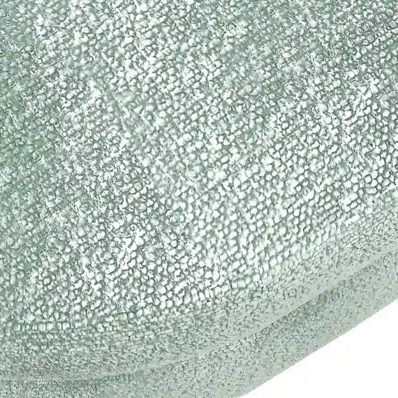 Banc de rangement ovale, recouvert de tissu, avec pieds en bois d'hévéa, pour chambre, entrée ou salon (43,5 x 16 x 16)