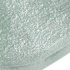 Banc de rangement ovale, recouvert de tissu, avec pieds en bois d'hévéa, pour chambre, entrée ou salon (43,5 x 16 x 16)