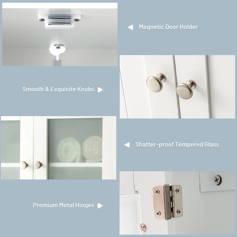 Meuble de rangement au sol pour salle de bain Costway, placard de cuisine - Voir les détails