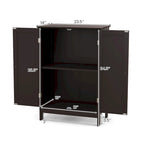 Meuble de rangement au sol Gymax pour salle de bain, placard de cuisine à double porte, meuble à chaussures