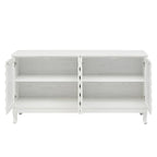 Buffet élégant avec portes cintrées à motif ondulé et étagères réglables