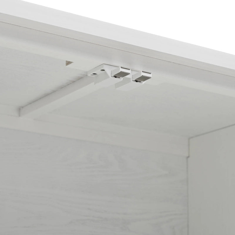 Buffet élégant avec portes cintrées à motif ondulé et étagères réglables