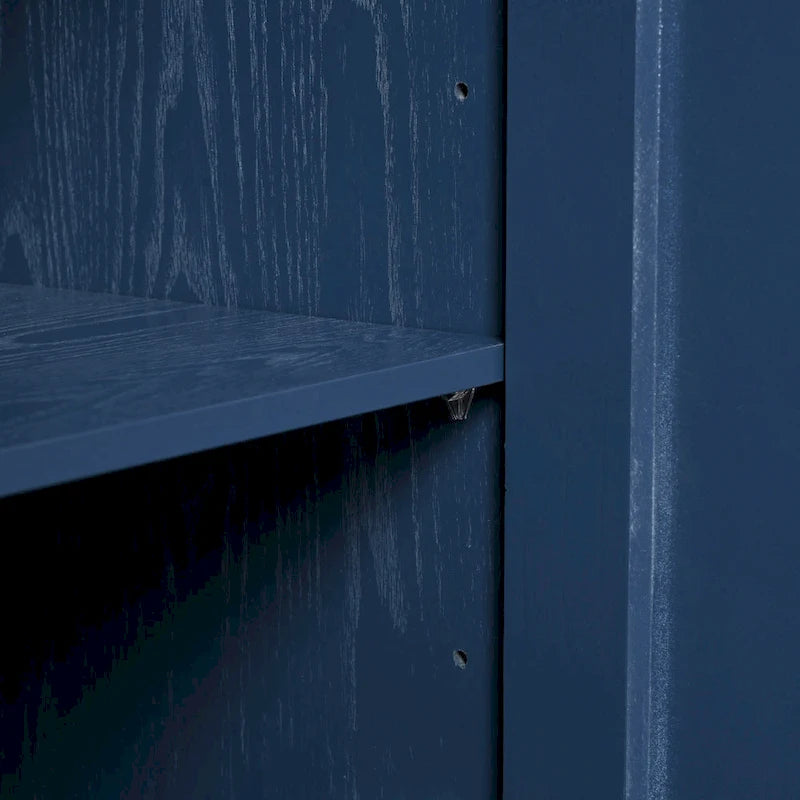 Buffet élégant avec portes cintrées à motif ondulé et étagères réglables