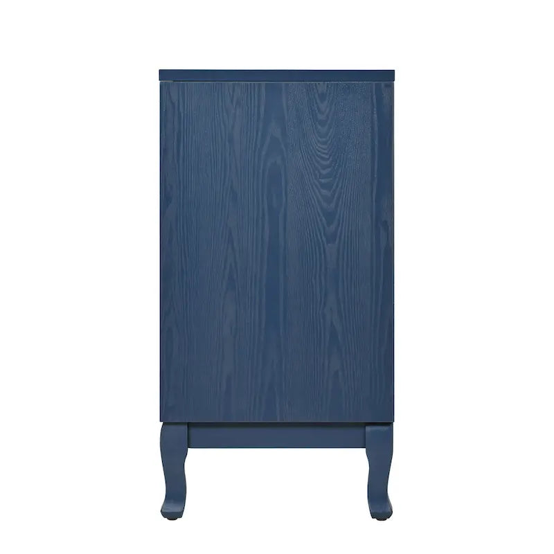 Buffet élégant avec portes cintrées à motif ondulé et étagères réglables