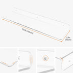 Étagères murales flottantes en acrylique transparent, idéales pour le rangement et l'organisation de la cuisine.