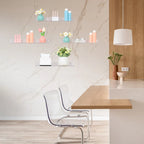 Étagères murales flottantes en acrylique transparent, idéales pour le rangement et l'organisation de la cuisine.
