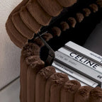 Pouf de rangement surdimensionné de 49,2 cm de large, repose-pieds/banc moderne avec pieds en métal