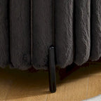 Pouf de rangement surdimensionné de 49,2 cm de large, repose-pieds/banc moderne avec pieds en métal