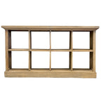 Buffet en bois flotté avec 8 étagères et 4 paniers en rotin - 67 - Marron