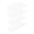 Acrylic Floating Shelves for Wall, Clear Acrylic Shelves for Bathroom Bedroom Living Room and Kitchen Room Wall Display Shelf