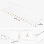 Étagères murales flottantes en acrylique transparent, idéales pour la salle de bain, la chambre, le salon et la cuisine.