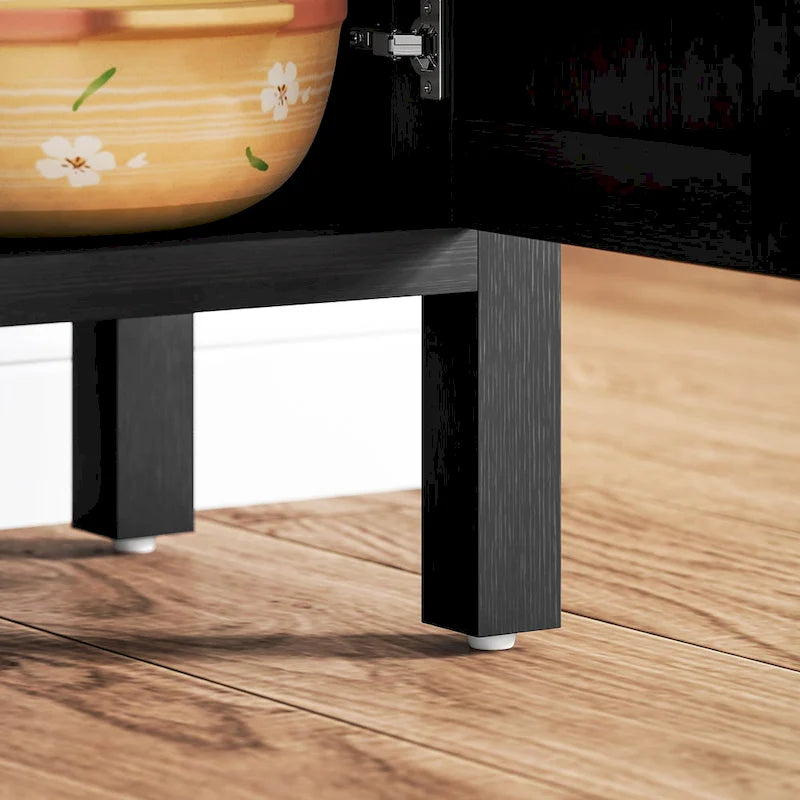 Buffet HOMCOM avec rangement, meuble d'appoint moderne à 2 portes et étagère réglable, table de buffet autoportante