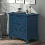 Meuble de rangement moderne en bois avec trois tiroirs pour chambre et salon