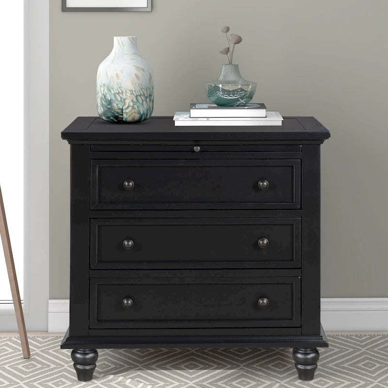 Meuble de rangement moderne en bois avec trois tiroirs pour chambre et salon