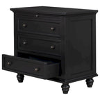 Meuble de rangement moderne en bois avec trois tiroirs pour chambre et salon