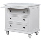 Meuble de rangement moderne en bois avec trois tiroirs pour chambre et salon