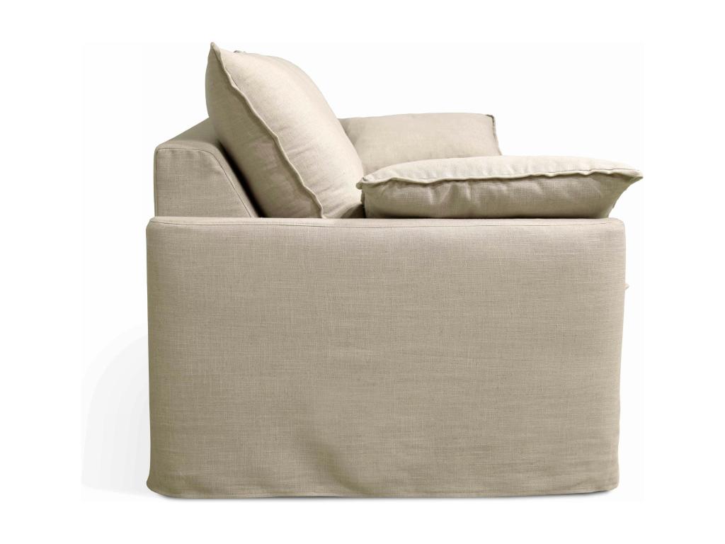Canapé-lit en tissu beige - dlz1766459134775