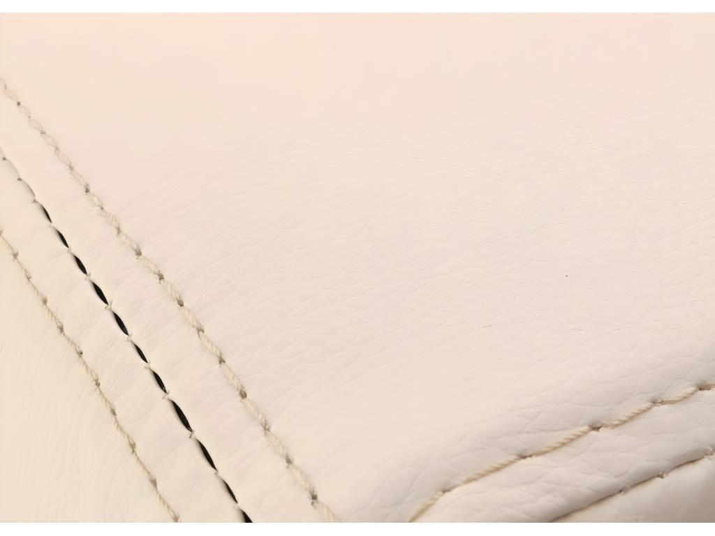 Fauteuil d'appoint en cuir blanc, 86 x 75 x 70 cm