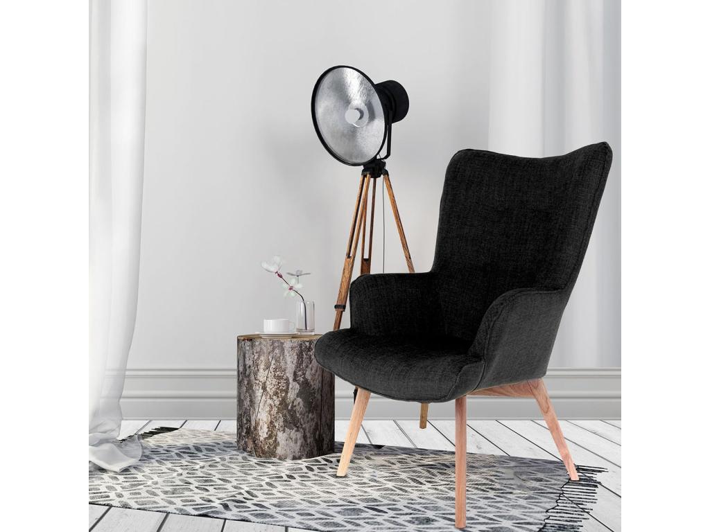 Fauteuil d'appoint noir - dlz1766459919319