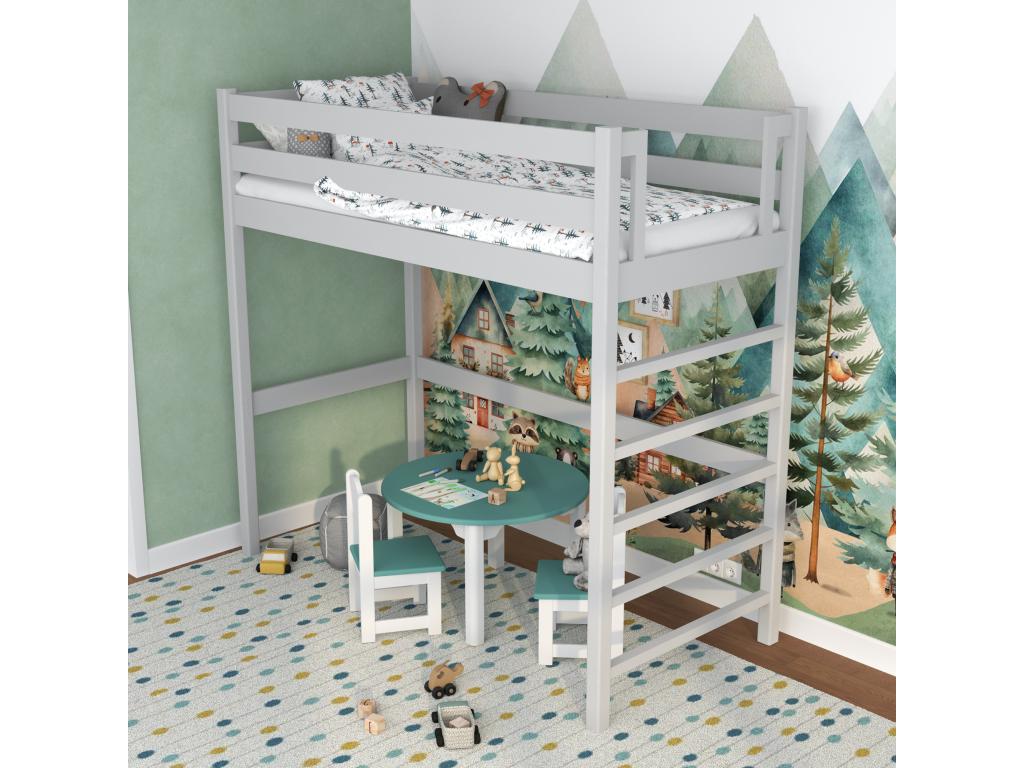 Lit gris, 80 x 180 cm