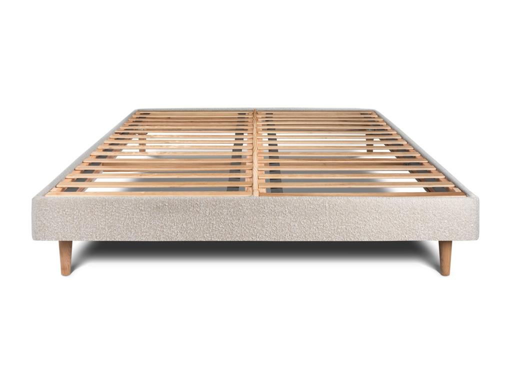 Mobilier d'intérieur en tissu bouclé beige, 180 x 200 cm