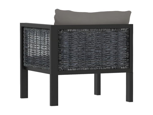 Canapé en résine tressée anthracite