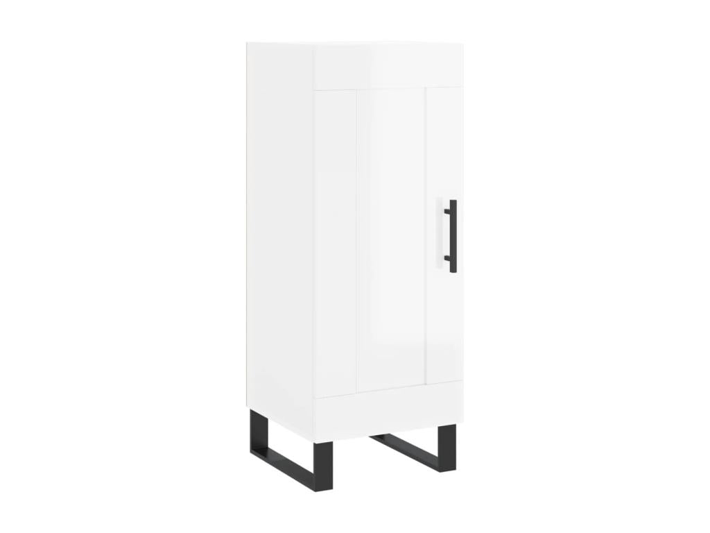 Buffet en bois d'ingénierie blanc, 34,5 x 34 x 180 cm