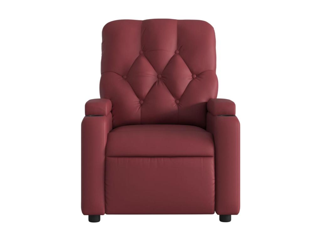 Fauteuil d'appoint en similicuir rouge